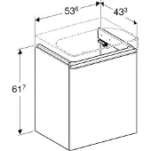 Geberit 500.366.00.1, Weiß, 1 Tür(en), 1 Stück(e), 536 mm, 433 mm, 617 mm