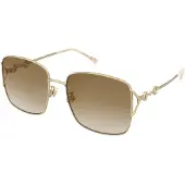 Gucci GG 1018SK Unisex-Sonnenbrille Vollrand Quadratisch Metall-Gestell, gold