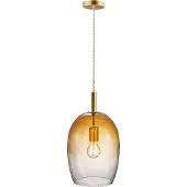 Nordlux Pendelleuchte Uma Bernstein/Gold Ø23cm max. 40W E27 ohne Leuchtmittel kürzbar