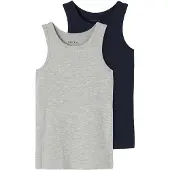 Name it Baby Jungen Nmmtank Top 2p Grey Melange Noos Unterhemd, Mehrfarbig (Grey Melange Grey Melange), 104 Hertsellergr e EU