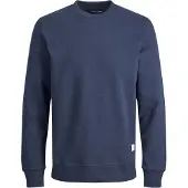Jack & Jones Sweatshirt "JJEBASIC mit Flaglabel und weicher Baumwollmischung", unifarben, modisch, regular fit, Baumwolle, Rundhals