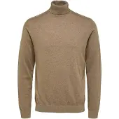 SELECTED MEN Herren Pullover & Cardigans Slhberg Roll Neck Noos - Bruin - Größe L