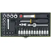 Proxxon Feinmechaniker-Steckschlüsselsatz 23080 mit 1/4"-Ratsche, 36-teilig