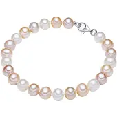 Valero Pearls Armband - Sterling Silber Perlen-Armband Süßwasser-Zuchtperl - Gr. 19 CM - in Mehrfarbig - für Damen