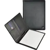 Desq Schreibmappe 3692 Business Classy, schwarz, Echt Leder, inklusive Scheibblock, A4