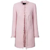 Bonprix Longblazer , Damen, Gr. 42, rosa (hellrosa), Obermaterial: 100% Polyester. Futter: 100% Polyester, regular fit, Blazer Longblazer, eleganter Bouclé-Look, Regular Fit, mit langem Arm