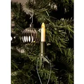 Konstsmide - LED Baumkette, Schaftkerzen, 15 warm weiße Dioden, 230V, Innen, grünes Kabel; 1120-020