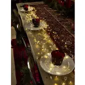 Konstsmide - LED Diamantenlametta 26 Stränge à 27 Dioden , 702 warm weiße Dioden, 12V Innentrafo, kupferfarbener Draht; 6393-160