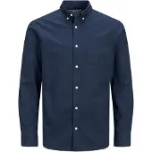 Jack & Jones Langarmhemd "BROOK OXFORD" mit Button-Down Kragen