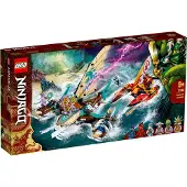 LEGO 71748 NINJAGO Duell der Katamarane Bauset mit 4 Spielzeugbooten Minifiguren