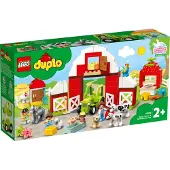 Duplo 10952 DUPLO Scheune, Traktor und Tierpflege, Spielzeug für Kleinkinder ab 2 Jahren mit Figuren: Pferd, Schwein und Kuh
