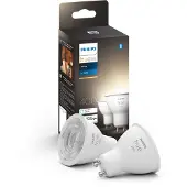 Philips Hue White 8719514340145A, Intelligentes Leuchtmittel, Bluetooth/Zigbee, Weiß, LED, GU10, GU10