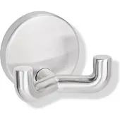 Hewi 805 Doppelwandhaken 805.90.025 43,5mm tief, Rosette ø 50mm, Edelstahl matt geschliffen