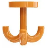 Hewi 477 Haken 477.90.05024 3-fach, drehbar, orange