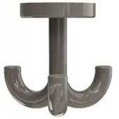 Hewi 477 Haken 477.90.05084 3-fach, drehbar, umbra