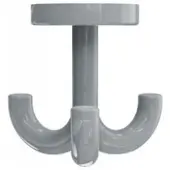 Hewi 477 Haken 477.90.05295 3-fach, drehbar, über 15mm Dicke, felsgrau