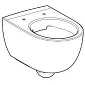 Geberit Renova Comfort Wand-WC Tiefspüler, erhöht, geschlossene Form, Rimfree