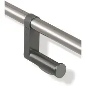 Hewi 805 Aufrüstsatz-WC-Papierhalter 805.50.01592 Edelstahl geschliffen, anthrazitgrau