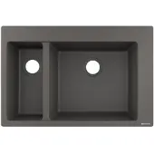 Hansgrohe S51 S510-F635 Einbauspüle 180/450, Steingrau