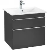 Villeroy & Boch V&B Waschtischunterschrank VENTICELLO 603x590x502mm Gri chr Black Matt Lacquer