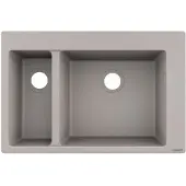 Hansgrohe S51 S510-F635 Einbauspüle 180/450, Betongrau