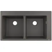 Hansgrohe S51 S510-F770 Einbauspüle 370/370, Steingrau