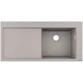 Hansgrohe S51 S514-F450 Einbauspüle 450 mit Abtropffläche links, Betongrau