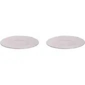 Palmer 2 x Ecogres Plano Teller flach, Steinzeug, Ø 29 cm, für ein 2 Personen Gedeck, spülmaschinenfest, weiß wasch Optik