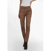 Fadenmeister Berlin Knöchellange Lederhose beige
