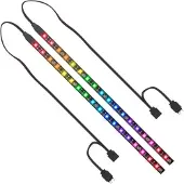 SilentiumPC Aurora Stripes ARGB, LED-Streifen, 18 Glühbirne(n), LED, 2 Stück(e)