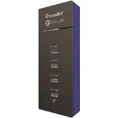 Zeitfracht Elektronik ICONBIT Universalladegerät mit 4 doppelseitigen USB Ports, Smart IC und Qualcomm Quick Charge 2.0 Technologie