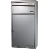 SafePost 45 Briefkasten mit Paketfach silbergrau