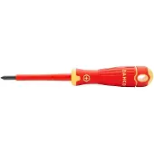Bahco Nach VDE isolierter BahcoFit-Pozidriv-Schraubendreher mit Mehrkomponentengriff, PZ1 x 80 mm, Einzel