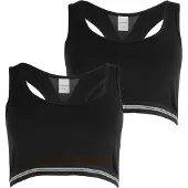 Schiesser Bustiers 2er-Pack Basic Kids in Schwarz | Gr.: 140