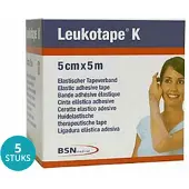 Leukoplast Leukotape K Klebebinde, 5 m x 5,00 cm, hautfarben