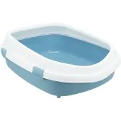 Trixie Primo XXL weiß/grau Katzentoilette mit Rahmen 56x25x71 cm