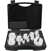 Projahn Hartmetall-Lochsägen-Set, HM TCT, 12-teilig, Ø 19–76 mm, inkl. Quick-Lock Adapter, HSS- & HM-Zentrierbohrer, Koffer