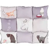 Trixie 37074, Katze, Fleece, Polyester, Mikrofaser, Grau, Abbildung, 550 x 450 mm