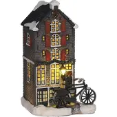 Luville Holländisches Grachtenhaus b/o l11xw9,5xh18,5 cm Weihnachtshaus (grijs)