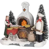 Luville Außenpizzeria b/o l11,5xw6,5xh10 cm Weihnachtshaus (groen)