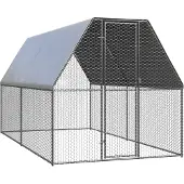 vidaXL Outdoor-Hühnerkäfig 2x4x2 m Verzinkter Stahl