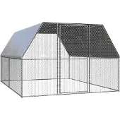 vidaXL Outdoor-Hühnerkäfig 3x4x2 m Verzinkter Stahl