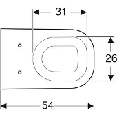 Geberit Smyle Tiefspül-WC, 6l, wandhängend - weiß
