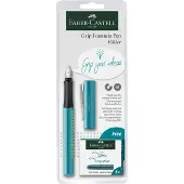 Faber-Castell Faber Castell Füller Grip 2010 türkis Feder M mit Patronen
