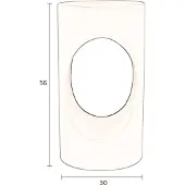 Dutchbone | Beistelltisch Sai Beige Metaal 30x30x56 cm | NADUVI