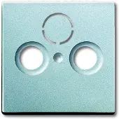 Busch-Jaeger 1743-83, Aluminium, konventionell, , 0230-0-0250, SAT + TV + Radio, 63 mm