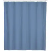 Wenko Duschvorhang Uni grau-blau - blau