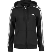 Adidas Damen-Kapuzenpulli mit Reißverschluss Essentials French Terry 3-Bandes