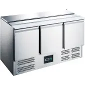 Saro Saladette ES 903, Edelstahl, Robuste Salatbar mit drei höhenverstellbaren Rosten, 1 Saladette