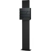 ML-Design ECD Germany Standbriefkasten Anthrazit Edelstahl 170 cm freistehend, mit Zeitungsfach, Postkasten Anthrazit 37x37 cm, pulverbeschichtet